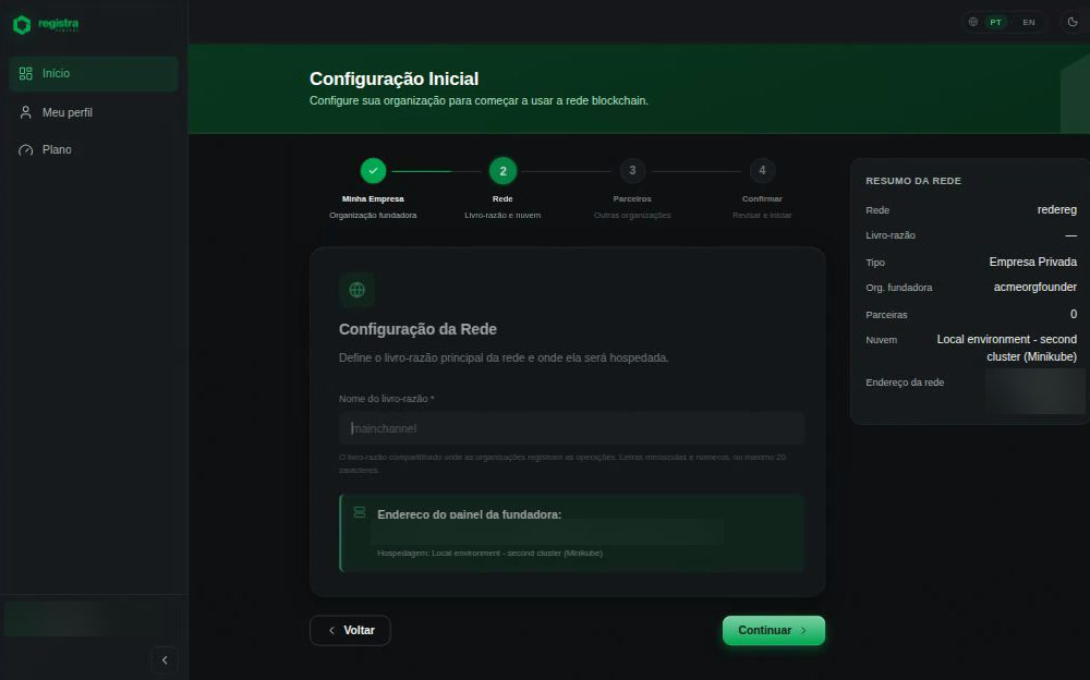 Plataforma Blockchain Self-Service — 2